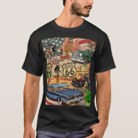Vintage Route 66, nostalgic poster.