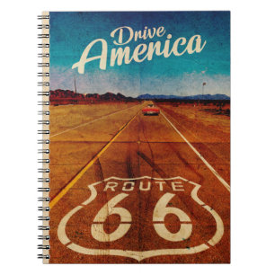 Vintage Route 66 Photo Notebook