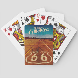 Vintage Route 66 Playing Cards
