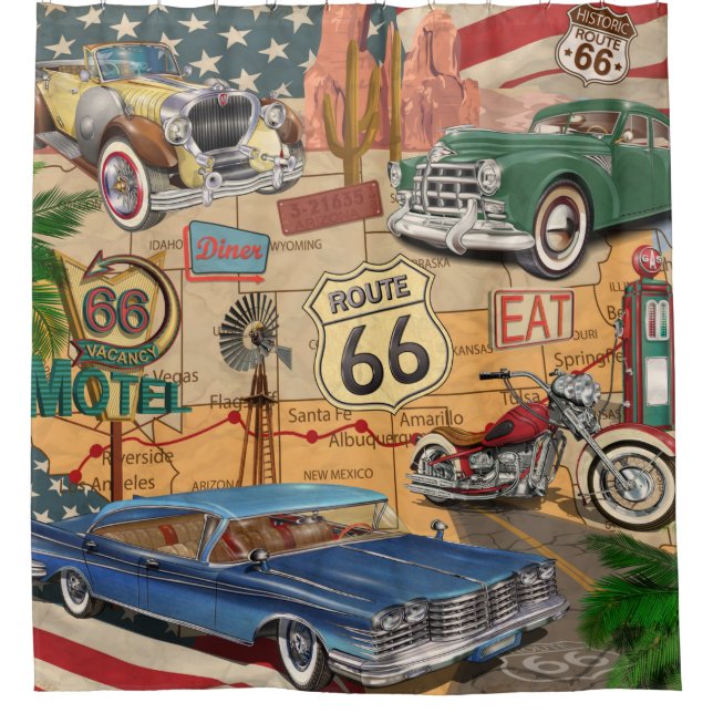 Vintage Route 66 poster. (Front)