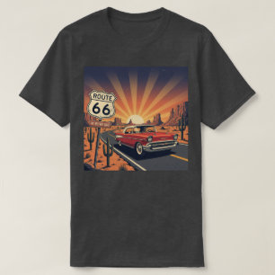Vintage Route 66 Sunset T-Shirt