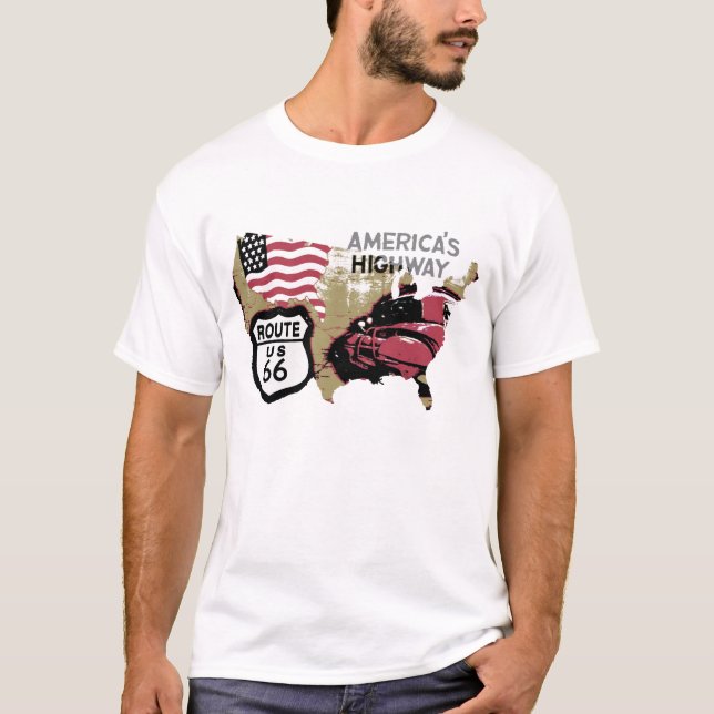 Vintage Route 66 T-Shirt (Front)