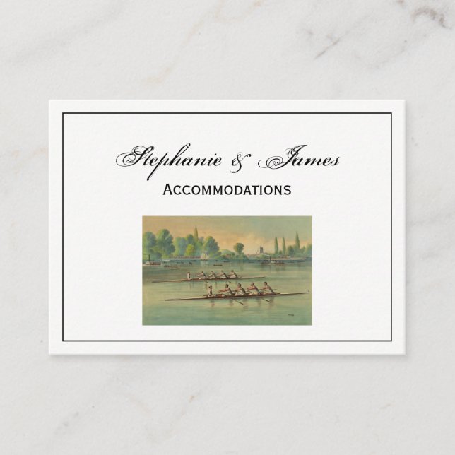 Vintage Rowers Crew Race Boat Race Business Card (Front)
