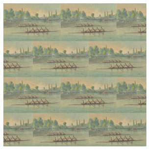 Vintage Rowers Crew Race Boat Race Fabric