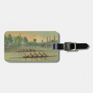 Vintage Rowers Crew Race Boat Race Luggage Tag