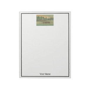 Vintage Rowers Crew Race Boat Race Notepad