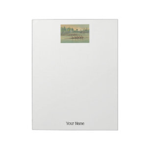 Vintage Rowers Crew Race Boat Race Notepad