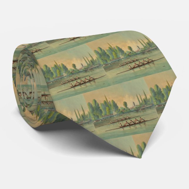 Vintage Rowers Crew Race Boat Race Tie (Rolled)