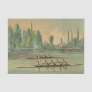 Vintage Rowers Crew Race Boat Race Tissue Paper