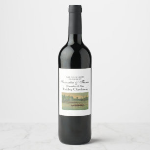 Vintage Rowers Crew Race Boat Race Wine Label