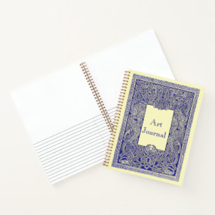 Vintage Royal Blue Celtic Dragons Art Journal