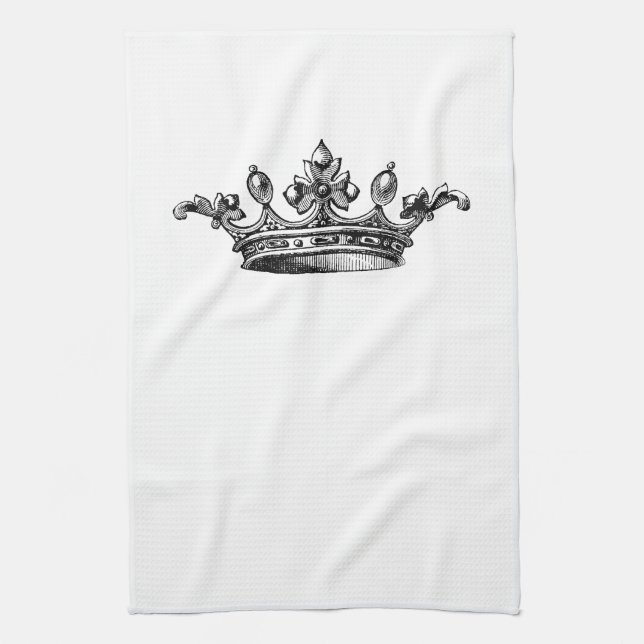 Vintage Royal Crown Kitchen Towel (Vertical)