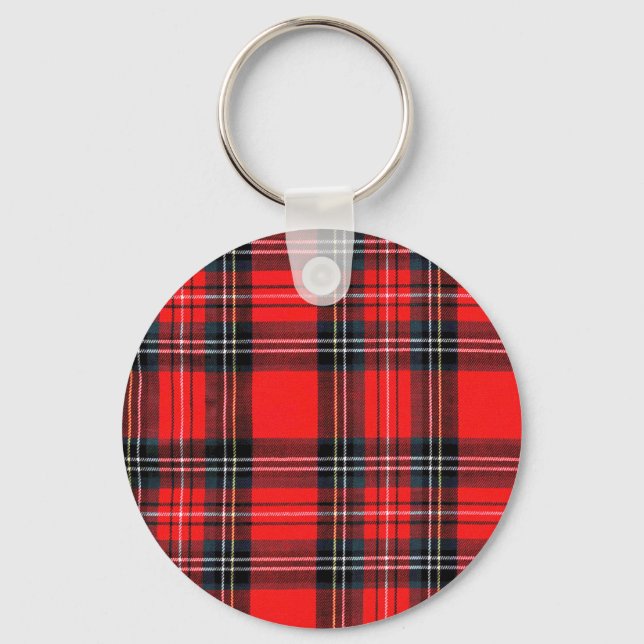 Vintage royal tartan keychain (Front)