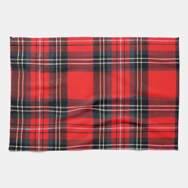 Vintage royal tartan kitchen towel (Horizontal)