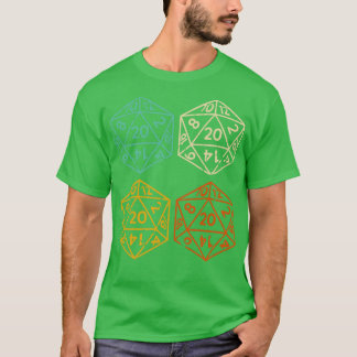 Vintage RPG Dice D20 Tabletop Retro Role Playing G T-Shirt