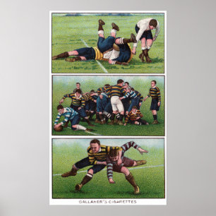 Vintage Rugby Cigarette Cards Print