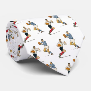 Vintage Rugby Design Neck Tie