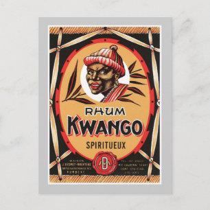 Vintage Rum Liquor Product Label Postcard