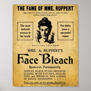 Vintage Rupperts Face Bleach Print
