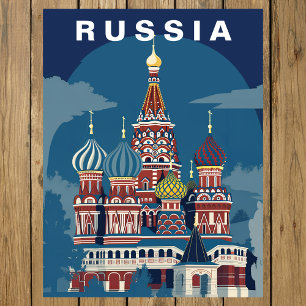 Vintage Russia Retro Cathedral Domes  Postcard