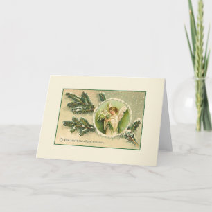 Vintage Russian Angel Christmas Card