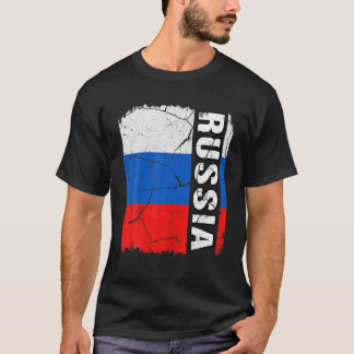 Vintage Russian Flag Russia Pride Roots Heritage G T-Shirt