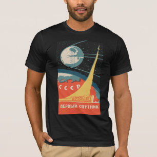 Vintage russian matchbox ads (CCCP rocket launch) T-Shirt