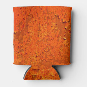 Vintage Rust: Old Textured Surface Can Cooler
