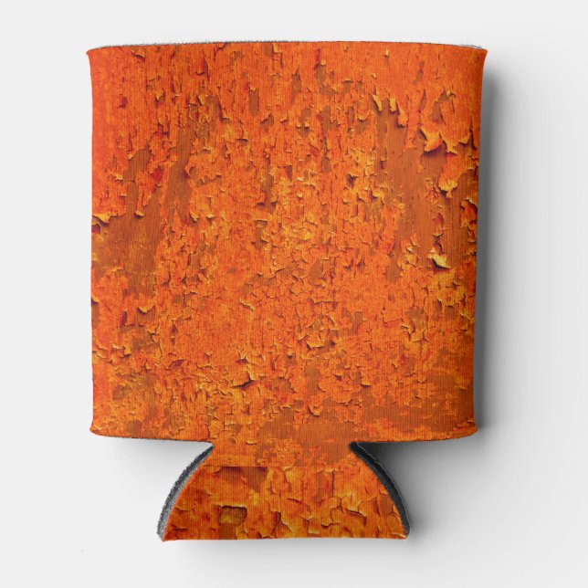 Vintage Rust: Old Textured Surface Can Cooler (Front)