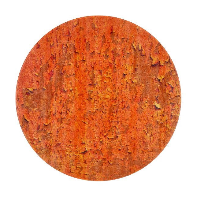 Vintage Rust: Old Textured Surface Cutting Board (Front)