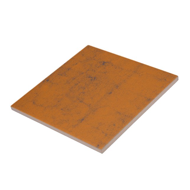 Vintage Rust Orange Grunge Texture Pattern Tile (Side)
