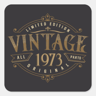Vintage Rustic 1973  Square Sticker