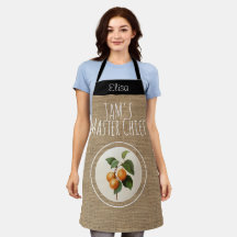 Vintage Rustic Apricot Jam personalized Apron