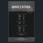 Vintage Rustic Bold Stamped Logo Chalkboard Flyer<br><div class="desc">Coordinates with the Vintage Rustic Bold Stamped Logo Chalkboard Business Card Template by 1201AM. This designer flyer template features a fully customizable name logo and rubber-stamp design element to help brand your business. All elements can be personalized. Rustic and vintage-inspired, but with a bold, modern edge. Great for catering companies,...</div>