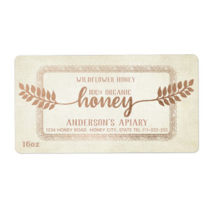Vintage rustic calligraphy honey branch