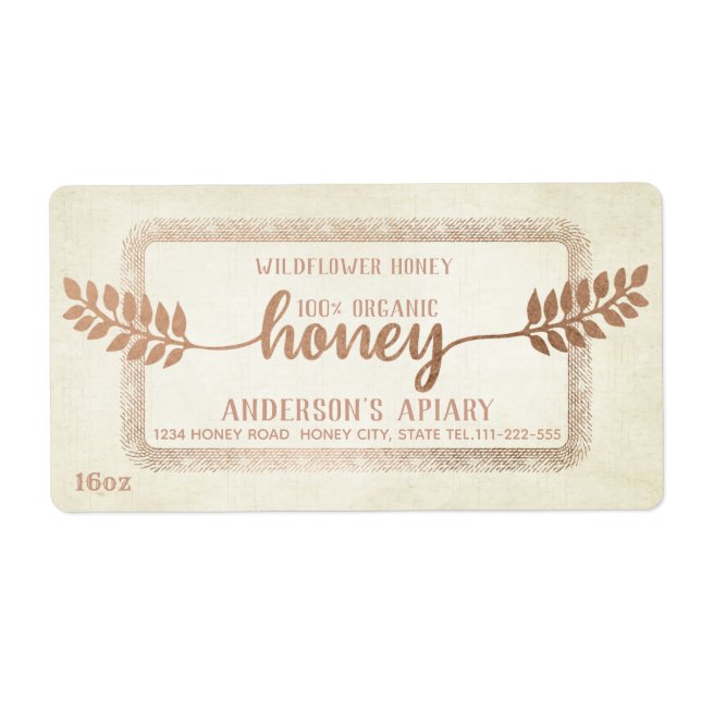 Vintage rustic calligraphy honey branch (Front)