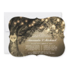 Vintage Rustic Carved Oak Tree Rehearsal Dinner
