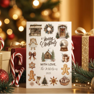 Vintage Rustic Christmas Holiday Card