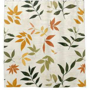 Vintage Rustic Fall Leaves in Gold and Green Tones