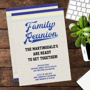 Vintage Rustic Family Reunion Invitation