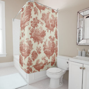 Vintage Rustic Farm French Toile Floral pattern