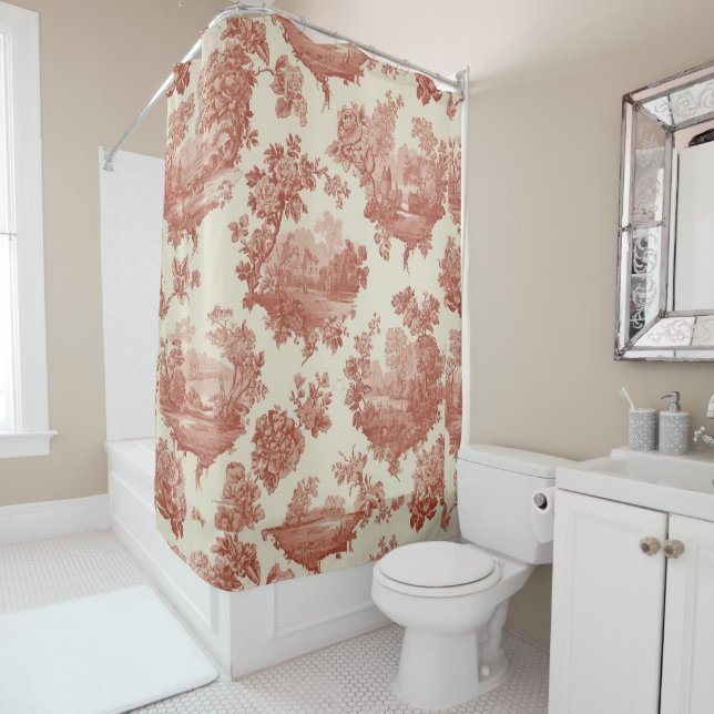  Vintage Rustic Farm French Toile Floral pattern (In Situ)