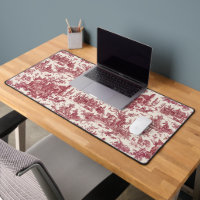 Vintage Rustic Farm French Toile-Red & Tan
