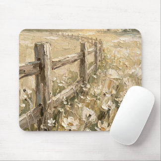 Vintage Rustic Farmhouse Landscape Mouse Pad