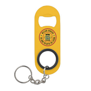Vintage Rustic Father's Day Logo Best Dad Ever Keychain Bottle Opener