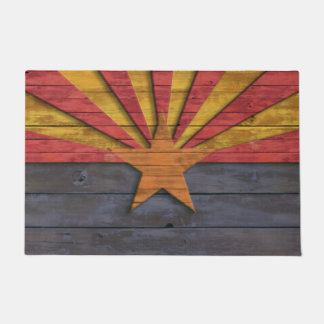 Vintage Rustic Flag of Arizona Doormat