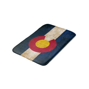 Vintage Rustic Flag of Colorado Bath Mat