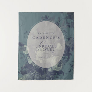 Vintage Rustic Floral Bridal Shower Welcome Sign Tapestry