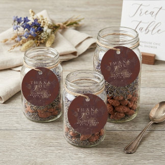Vintage Rustic Floral Terracotta Bridal Shower Favour Tags