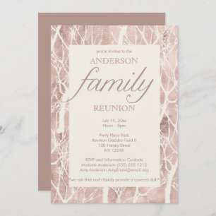Vintage Rustic Forest Family Tree Reunion Invitation